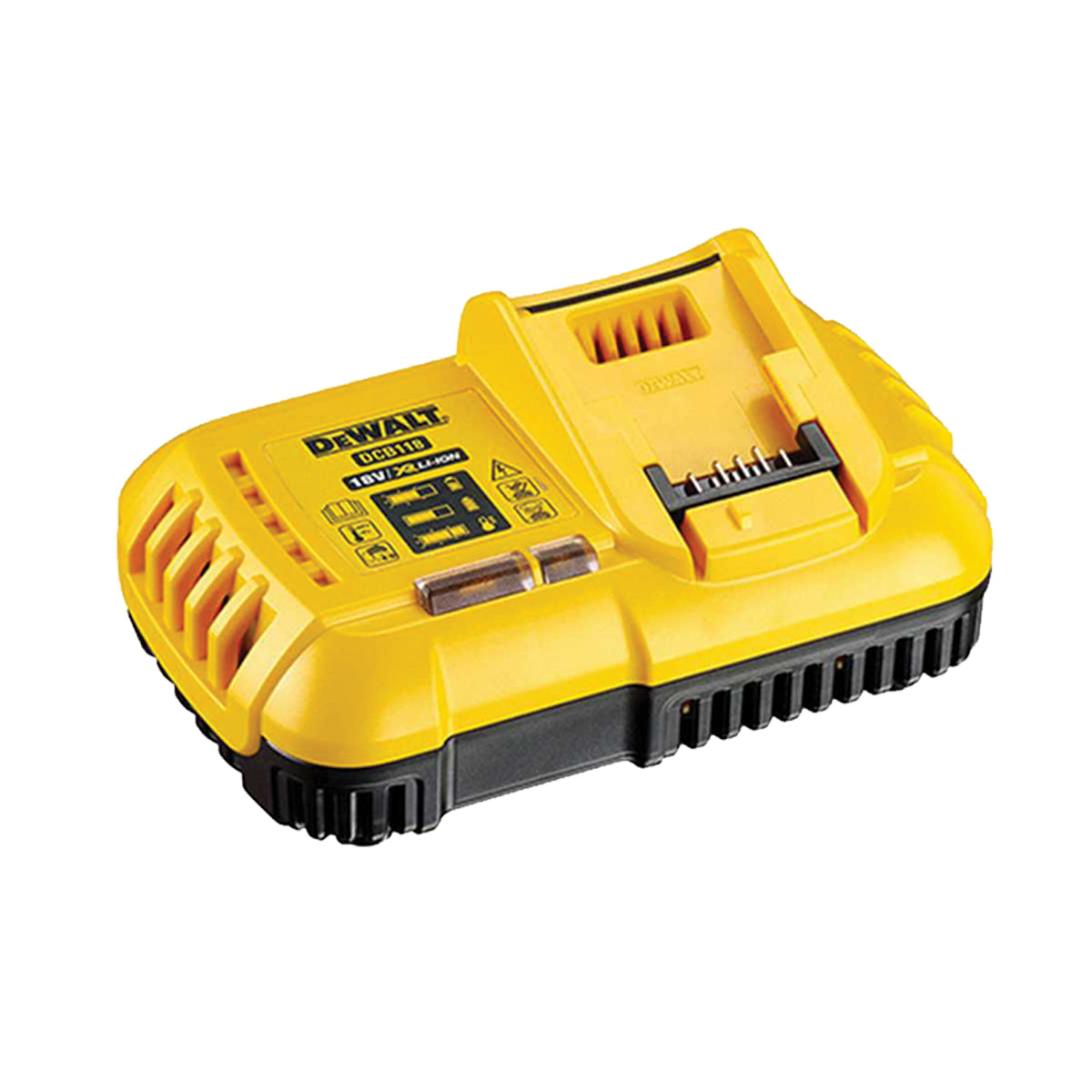 KIT de 2 batteries haute puissance XR 54V/18V FLEXVOLT 9Ah + chargeur de batterie - DeWALT - DCB118X2-QW KIT de 2 batteries haute puissance XR 54V/18V FLEXVOLT 9Ah + chargeur de batterie - DeWALT - DCB118X2-QW